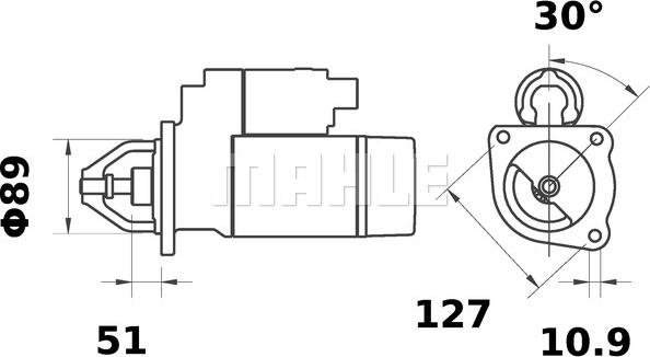 MAHLE MS 191 - Käynnistinmoottori inparts.fi