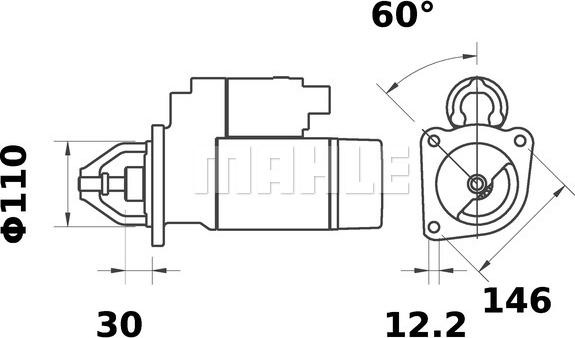 MAHLE MS 192 - Käynnistinmoottori inparts.fi