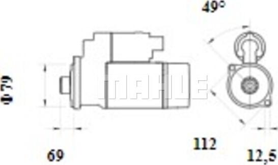 MAHLE MS 1090 - Käynnistinmoottori inparts.fi