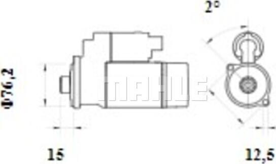 MAHLE MS 1092 - Käynnistinmoottori inparts.fi