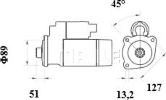 MAHLE MS 1041 - Käynnistinmoottori inparts.fi