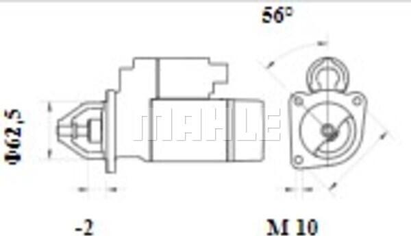 MAHLE MS 1089 - Käynnistinmoottori inparts.fi