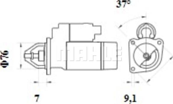 MAHLE MS 1087 - Käynnistinmoottori inparts.fi