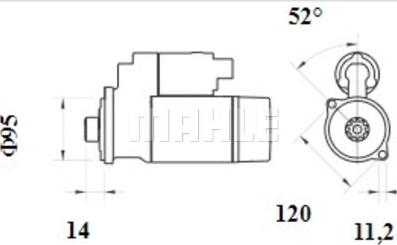 MAHLE MS 1079 - Käynnistinmoottori inparts.fi