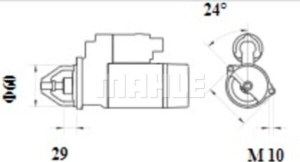 MAHLE MS 1073 - Käynnistinmoottori inparts.fi