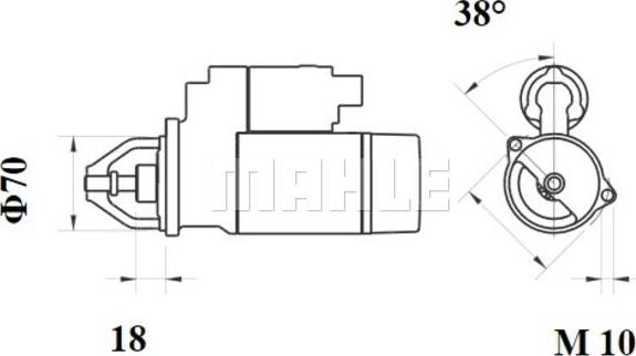 MAHLE MS 1072 - Käynnistinmoottori inparts.fi