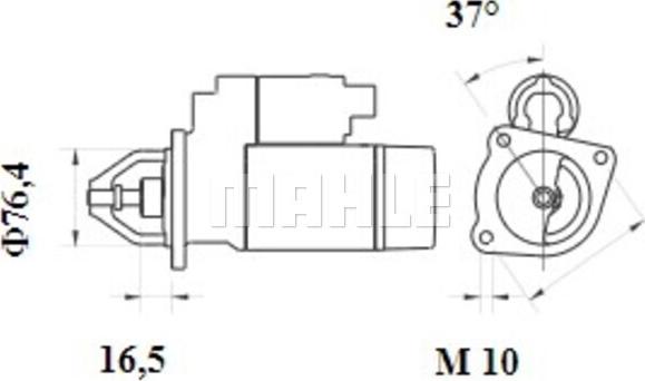 MAHLE MS 1077 - Käynnistinmoottori inparts.fi