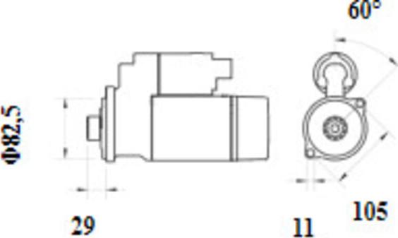 MAHLE MS 1141 - Käynnistinmoottori inparts.fi