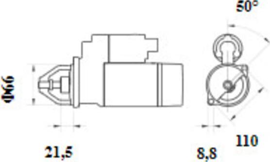 MAHLE MS 1147 - Käynnistinmoottori inparts.fi