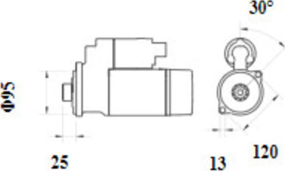 MAHLE MS 1156 - Käynnistinmoottori inparts.fi