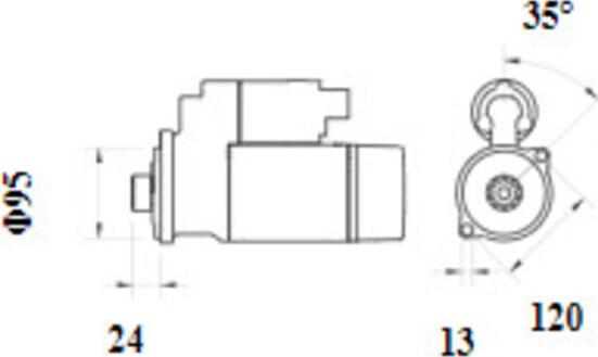 MAHLE MS 1163 - Käynnistinmoottori inparts.fi