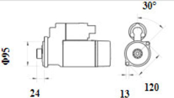 MAHLE MS 1162 - Käynnistinmoottori inparts.fi