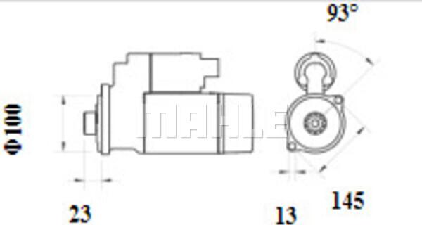 MAHLE MS 1139 - Käynnistinmoottori inparts.fi