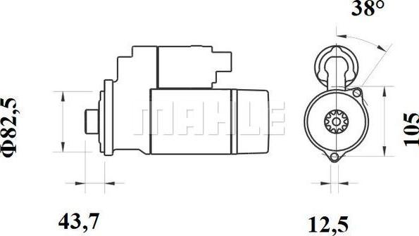 MAHLE MS 1179 - Käynnistinmoottori inparts.fi