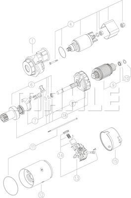 MAHLE MS 1177 - Käynnistinmoottori inparts.fi