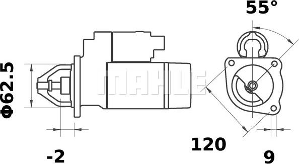 MAHLE MS 182 - Käynnistinmoottori inparts.fi