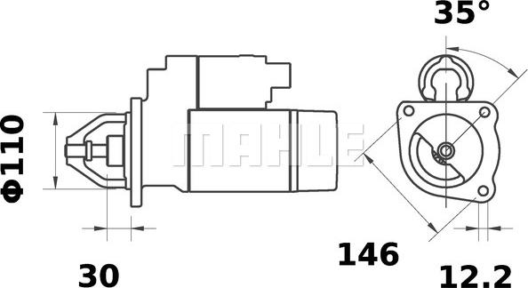 MAHLE MS 13 - Käynnistinmoottori inparts.fi