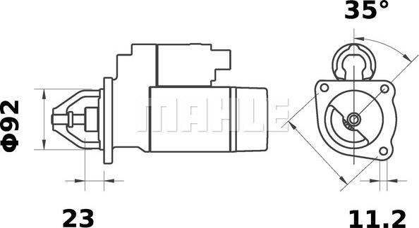 MAHLE MS 129 - Käynnistinmoottori inparts.fi