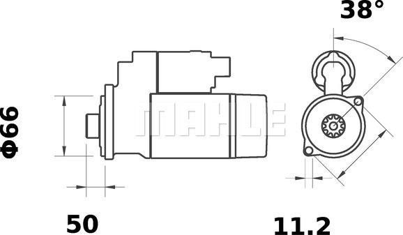 MAHLE MS 125 - Käynnistinmoottori inparts.fi