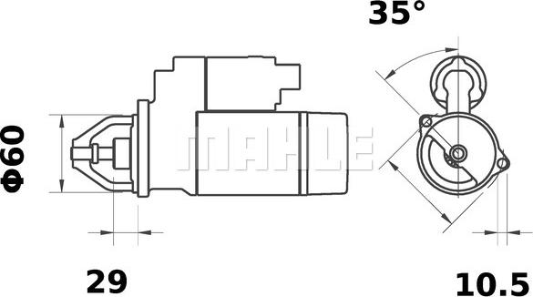 MAHLE MS 171 - Käynnistinmoottori inparts.fi