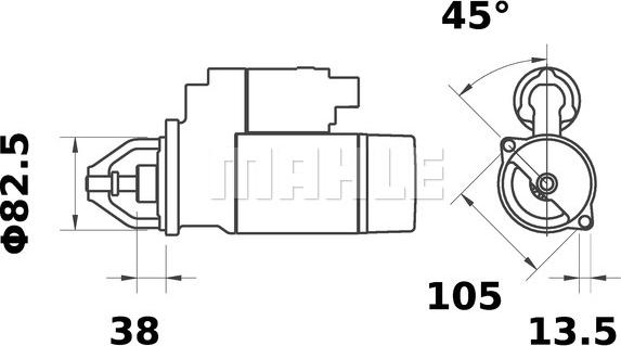 MAHLE MS 89 - Käynnistinmoottori inparts.fi