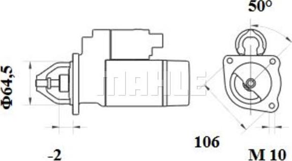 MAHLE MS 80 - Käynnistinmoottori inparts.fi