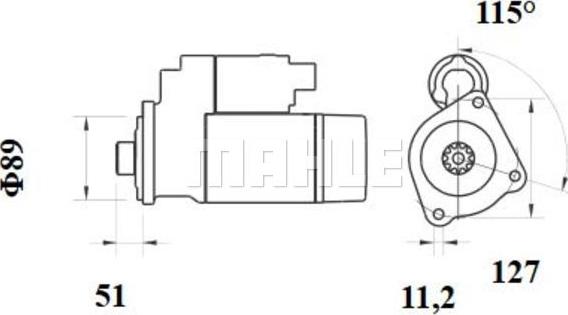 MAHLE MS 887 - Käynnistinmoottori inparts.fi