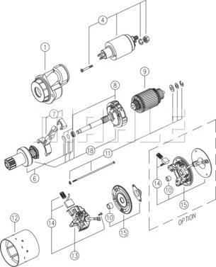 MAHLE MS 359 - Käynnistinmoottori inparts.fi