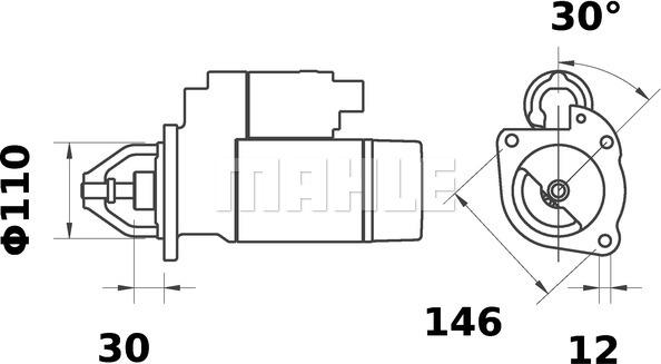 MAHLE MS 335 - Käynnistinmoottori inparts.fi