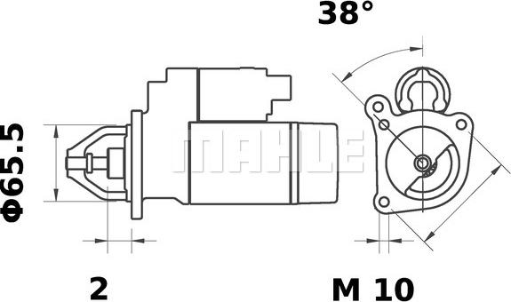 MAHLE MS 324 - Käynnistinmoottori inparts.fi