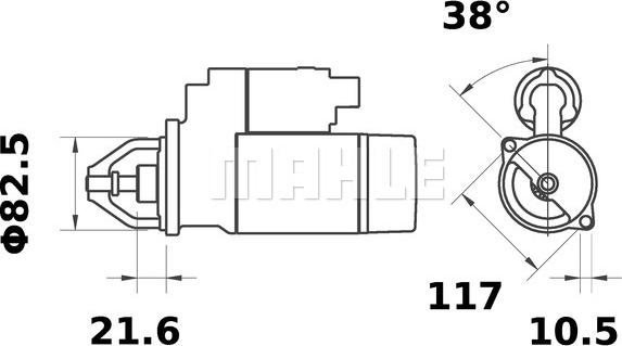 MAHLE MS 379 - Käynnistinmoottori inparts.fi