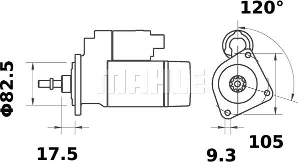 MAHLE MS 244 - Käynnistinmoottori inparts.fi