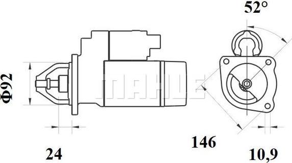 MAHLE MS 25 - Käynnistinmoottori inparts.fi