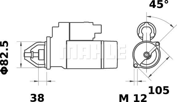 MAHLE MS 266 - Käynnistinmoottori inparts.fi