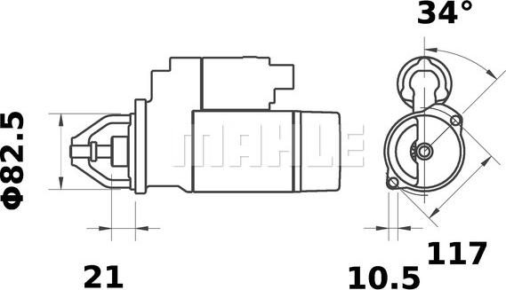 MAHLE MS 218 - Käynnistinmoottori inparts.fi