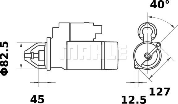 MAHLE MS 285 - Käynnistinmoottori inparts.fi