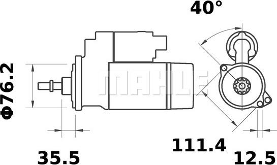 MAHLE MS 234 - Käynnistinmoottori inparts.fi