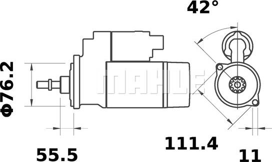 MAHLE MS 227 - Käynnistinmoottori inparts.fi