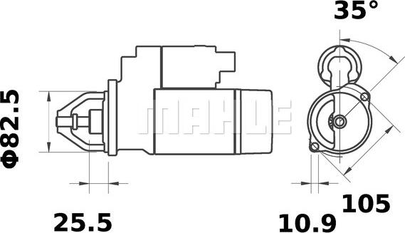 MAHLE MS 27 - Käynnistinmoottori inparts.fi