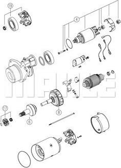 MAHLE MS 754 - Käynnistinmoottori inparts.fi