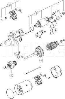 MAHLE MS 753 - Käynnistinmoottori inparts.fi