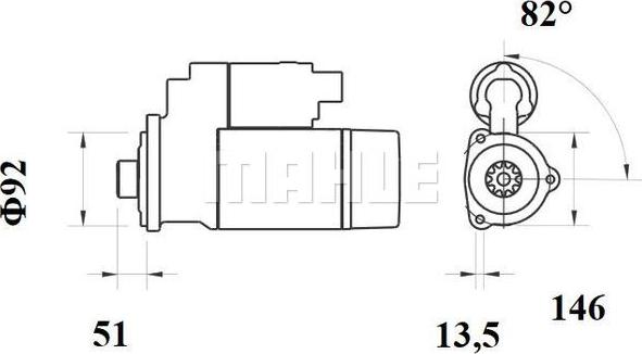 MAHLE MS 776 - Käynnistinmoottori inparts.fi