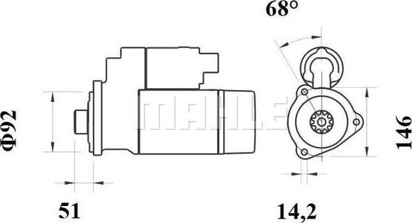 MAHLE MS 773 - Käynnistinmoottori inparts.fi