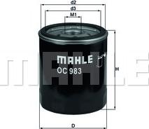 MAHLE OC 983 - Öljynsuodatin inparts.fi