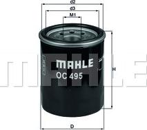 MAHLE OC 495 - Öljynsuodatin inparts.fi