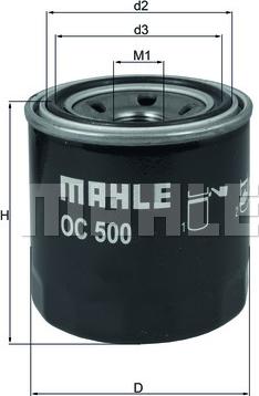 MAHLE OC 500 - Öljynsuodatin inparts.fi