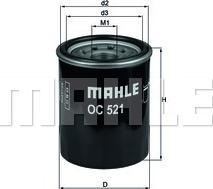 MAHLE OC 521 - Öljynsuodatin inparts.fi