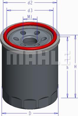 MAHLE OC 579 - Öljynsuodatin inparts.fi