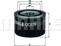 MAHLE OC 570 - Öljynsuodatin inparts.fi