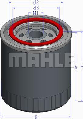 MAHLE OC 578 - Öljynsuodatin inparts.fi